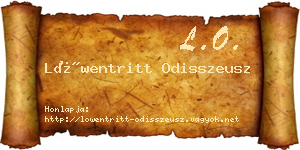 Löwentritt Odisszeusz névjegykártya